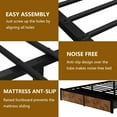 thumbnail image 3 of NHIXSOM Farmhouse Queen Bed Frame with LED Headboard, Charging Station and Storage Drawers, Farmhouse Style, Easy Assembly, Brown, 3 of 7