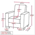 thumbnail image 5 of Ottomanson Convertible Accent Armchair with Hidden Storage, Firm Comfort Seating, Brown, 5 of 5
