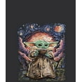 thumbnail image 2 of Women's Star Wars: The Mandalorian The Child Starry Night  Racerback Tank Top Black Heather 2X Large, 2 of 4