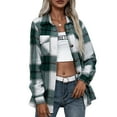 thumbnail image 1 of Chaqueta A Cuadros, Prendas De Vestir Exteriores De Manga Larga Suaves Y Amigables Con La Piel Cuello Vuelto De Poliéster Para El Trabajo De La Vida Diaria ANGGREK Otros, 1 of 7