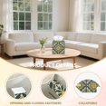 thumbnail image 3 of Classical Retro Patterned Tissue Storage Box Square Foldable Tissue Box Holder Waterproof Leather Paper Towel Case Cover Container Organizer for Bedroom Office Car 13 * 13 * 13cm, 3 of 8