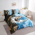 thumbnail image 3 of Manfei Pike Fish 7pcs Bedding Comforter Set,Fishing And Hunting Queen Bedding Sets,Modern Maritime Sealife Queen Sheet Sets For Boys,Microfiber Bedroom Decor Reversible, 3 of 8