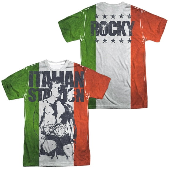 Rocky Stallion Unisex Adult Sublimated Costume T Shirt (Front/Back), Small Multicolor