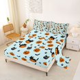 thumbnail image 2 of Manfei Gothic Halloween Queen Sheets,Cute Halloween Theme Kitten Queen Sheet Sets,4 Pieces,1 Flat Sheet,1 Fitted Sheet and 2 Pillowcases, 2 of 6