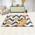 thumbnail image 3 of SKYSONIC Hotdog Pattern Area Rug Pad - 31 x 20 inch - 100% Light Weight Polyester Fabric for Living - Bedroom, 3 of 6