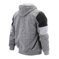 thumbnail image 3 of Boy’s Soft Sherpa Lined Two Tone Quilted Juniors ZipUp Fleece Hoodie Kids Jacket (MSM-40-3 Light Grey, M(10-12) ), 3 of 6