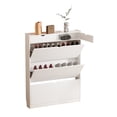 thumbnail image 4 of Fogcroll Shoe Storage Cabinet Narrow Shoe Cabinet Shoe Cabinet with 3 Flip Drawers for Entryway 4-Tiers Freestanding Shoe Cabinet Organizer Shoe Rack with Legs, 4 of 13