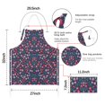 thumbnail image 7 of Pioneer Flower Floral Print Pattern Apron-Garden Aprons for Women with Pockets-Cotton Linen Waterproof Kitchen Cooking Gardening Aprons Adjustable for Kitchen,Cooking,BBQ and Salon 33x27 Inch, 7 of 7