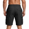 thumbnail image 4 of Men's Cargo Shorts - Stretch Waist, Zipper Pockets, Quick-Dry for Casual Work Shorts, 3XL, 4 of 4