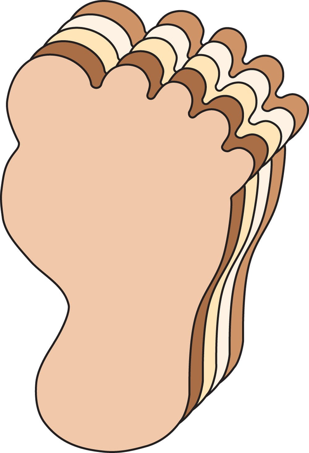Large Multicultural Cut-Out - Foot