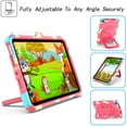 thumbnail image 2 of Dteck Shoulder Strap Case for Apple iPad mini 6th Generation 2021 8.3-inch,Shockproof Rubber Heavy Duty Hybrid Kids Friendly Protective Drop-Proof Protection Handle Kickstand Cover,Rose+Colorful, 2 of 7