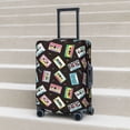thumbnail image 5 of Yiaed Colorful Retro Tape Print Travel Luggage Cover Suitcase Protector Fits 18-32 Inch Luggage Wheel Covers Patterned Elastic Luggage Anti-scratch（No luggage）-Medium, 5 of 5