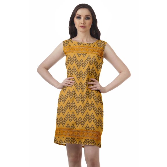 Moomaya Sleeveless Lace Shift Dress Printed Casual Dresses Women Short Dresses