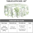 thumbnail image 4 of Sage Green Tablecloth Round 60 Inch Spring Leaf Table Cloth Washable Spillproof Wrinkle Free Watercolor Olive Green Eucalyptus Fabric Farmhouse Teal Table Cover for Indoor Outdoor Kitchen Dinning, 4 of 6