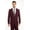Burgundy, variant on Mens Suit Two Piece One Button Peak Lapel Solid Suits