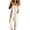 White, variant on Women's Denim Overalls Loose Fit Bib Jumpsuit - Blue, Medium