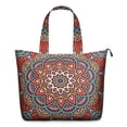 thumbnail image 1 of Psychedelic Mala Art Weekender Bag Trippy Abstract Geometric Pattern Duffel, Colorful Meditation Tote for Healing, Emotional Balance & Relaxation, 1 of 5