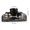 thumbnail image 5 of Classic Black Ceiling Fan Light with Remote Control, 5 Blades, 3-Speed Wind, 60W LED, Whisper Quiet, Energy Efficient, Ideal for Living Room, Bedroom, Kitchen – Indoor Use, 5 of 10