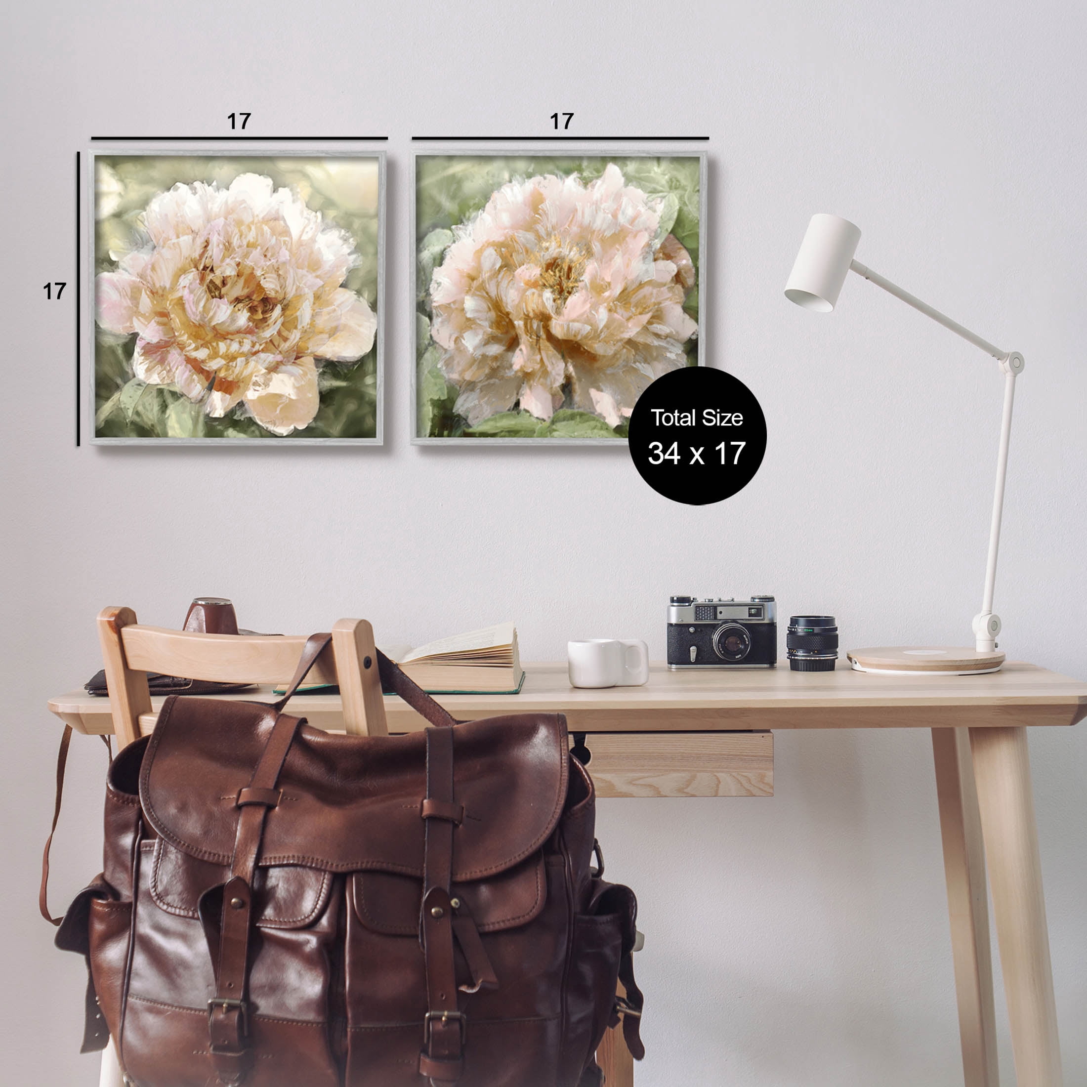 Carnation Plant Blooming Garden Botanical & Floral Graphic Art Gray Framed Art Print Wall Art, Set of 2