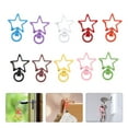 thumbnail image 2 of CIMAXIC DIY Clasps for Key Ring Making Tools Assorted Color Alloy Five Pointed Star Charm Findings 10pcs,1.38"X0.94"X0.2", 2 of 4