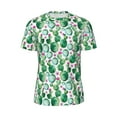 thumbnail image 5 of Wukai Cactus Plants Print Men's Short-Sleeved Mesh T-Shirt,Quick-Dry Short Sleeve Workout T-Shirt-4X-Large, 5 of 8