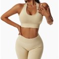 thumbnail image 3 of Sexy Halter Yoga Bra gimnasio entrenamiento Push Up correr deportes ropa interior reunión deportes chaleco parte de atrás bonita Fitness Top, 3 of 5