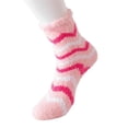 thumbnail image 3 of Conairie Cozy Socks for Women Socks for Women's Valentines Day Stripe Print Mid Calf Crew Socks Ribbed Knit Dress Boot Socks Light Pink, 3 of 3