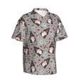 thumbnail image 3 of Xecao Halloween Gnome print Hawaiian shirt - a stylish short-sleeve button-down for men, perfect for casual beach and tropical outings., 3 of 9