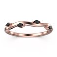 thumbnail image 1 of 0.16 ct Marquise Cut Black Diamond Moissanite Vine Ring 10K Rose Gold, 1 of 4