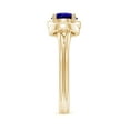 thumbnail image 3 of Angara Natural 0.9 Ct. Tanzanite Solitaire Ring in 14K Yellow Gold for Women (Ring Size: 3.5), 3 of 9