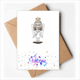 thumbnail image 1 of Angel Bastet Wing Halo Star Welcome Back Greeting Cards Envelopes Blank, 1 of 3