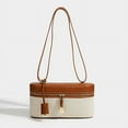 thumbnail image 2 of High-end Feel Women's Small Square Bag New Style Lp Box Pack Hand Print Genuine Leather Single Shoulder Slant Bag, 2 of 5