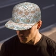 thumbnail image 6 of Floral Flat Bill Hat – Bohemian Style Snapback, Vintage Floral Design for Women & Men, 6 of 8