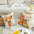 thumbnail image 5 of 1Pc/4Pcs Fall Decor Pillow Covers 18x18Inch Pumpkin Maple Leaves Sunflower Vase Fall Outdoor Throw Pillows Covers Autumn Farmhouse Thanksgiving Decorative Cushion Case for Couch Sofa, 5 of 7