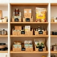 thumbnail image 4 of Pantry Baskets and Organizers, Large Wicker Baskets for Shelves, Handwoven Labeled Storage Basket for Organizing with Handles-Water Hyacinth Storage Bins, Boho Decorative, 3Pack, Natural, 4 of 4