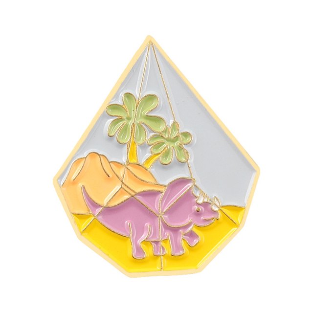 Minnieouse Broches de dibujos animados de dinosaurios encantadores, alfileres de solapa esmaltados divertidos, insignias, Clips para suéter, regalo del Accesorios de disfraces XZ4947 Minnieouse AP010029-05