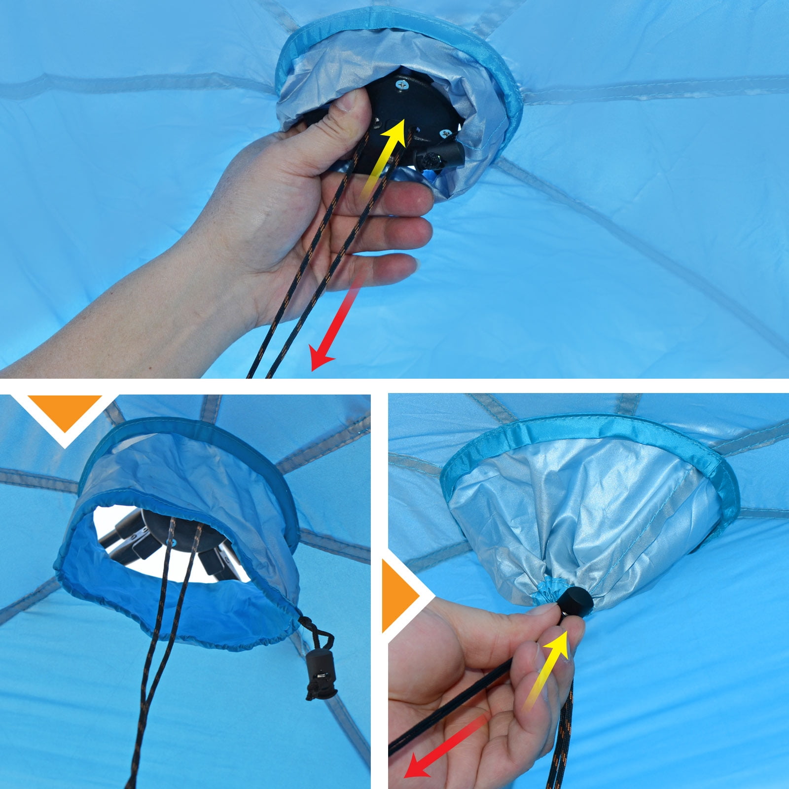 Strong Camel 8'x8' Instant Pop Up Beach Tent Portable Shelter Canopy Portable Waterproof Camping Shade Tent Outdoor