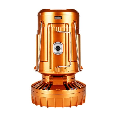 Colaxi Camping Lantern with Fan Camping Light Folding Portable Flashlight Electric Fan Camping Fan for Picnic Fishing Garage Reading Gold
