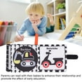 thumbnail image 4 of Baby , Baby Book Develops Cognitive Skills Black And White Safe With Rattling Paper For Preschool Learning Toy Number,Letters,Transportation, 4 of 8