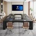 thumbnail image 2 of Tribesigns 7 ft Conference Table for 6 to 8 People, Modern Rectangle Meeting Table, Black, 2 of 7