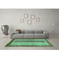 thumbnail image 3 of Ahgly Company Indoor Rectangle Abstract Turquoise Blue Modern Area Rugs, 2' x 4', 3 of 4