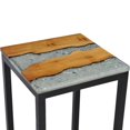 thumbnail image 6 of vidaXL Nesting Tables 3 pcs Solid Teak Wood and Polyresin, 6 of 11