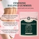 thumbnail image 3 of Gomitas LJRHYEH Feminine Balance para la salud de la mujer, 60 unidades, 3 of 6