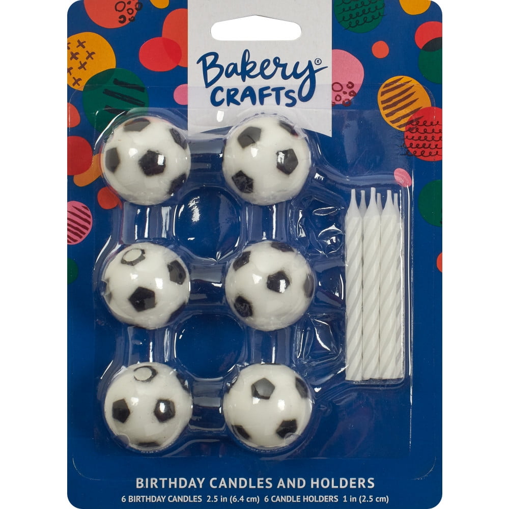 Cake Topper Decor, Candles,Soccer shape Candles40689 (2/PKG)