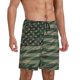 thumbnail image 2 of Balery Jungle Green Camo USA Flag Pantalones cortos de pijama de punto de algodón para hombre con cinturilla y bolsillos-Medium, 2 of 6