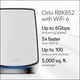 thumbnail image 2 of NETGEAR Orbi Sistema de red de malla WiFi 6 tribanda para todo el hogar (RBK852) - Enrutador con 1 extensor satelital - Funciones de seguridad - Cobertura de hasta 5000 pies cuadrados, 100 dispositivo, 2 of 5