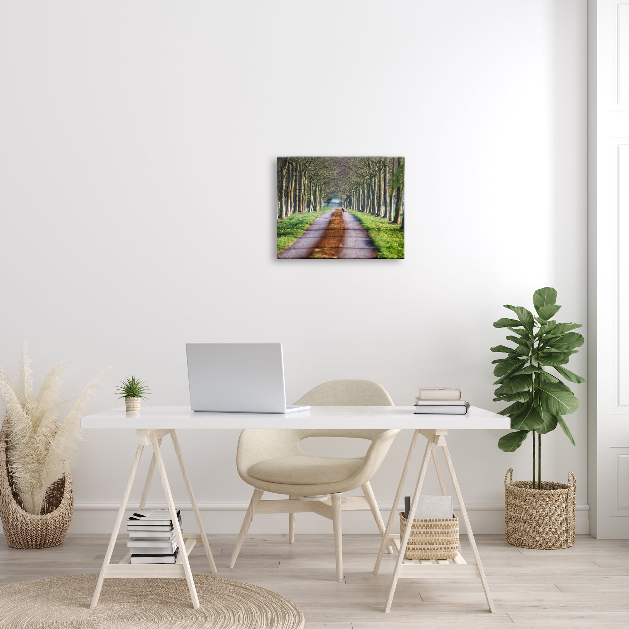 Stupell Industries Aligned Trees Along Orchard Path Nature Tunnel Photograph Gallery Wrapped Canvas Print Wall Art, Design by James Dobson