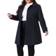 thumbnail image 4 of Abrigos de mujer de tallas grandes Agnes Orinda, chaqueta de trench de un solo botón, abrigos largos de invierno 3X azul oscuro, 4 of 6