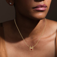 thumbnail image 5 of Gold Plated Heart-Cut Red Garnet Spider Style Pendant Gift For Halloween || Ali Baba Jewellery, 5 of 5