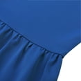 thumbnail image 4 of Vestidos De Playa Vestido corto de mujer con pliegues y cuello de un hombro para cóctel (azul S) Ygjytge para Mujer Azul T L, 4 of 9
